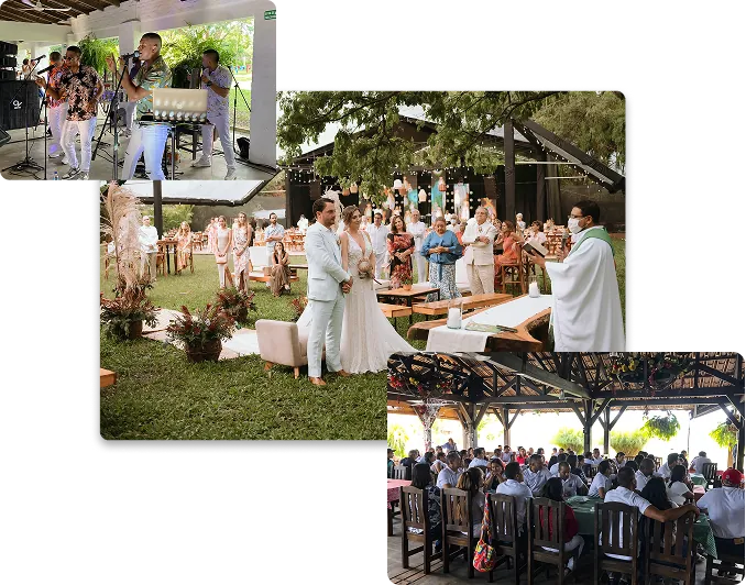 Montaje de evento campestre en Albania Restaurante