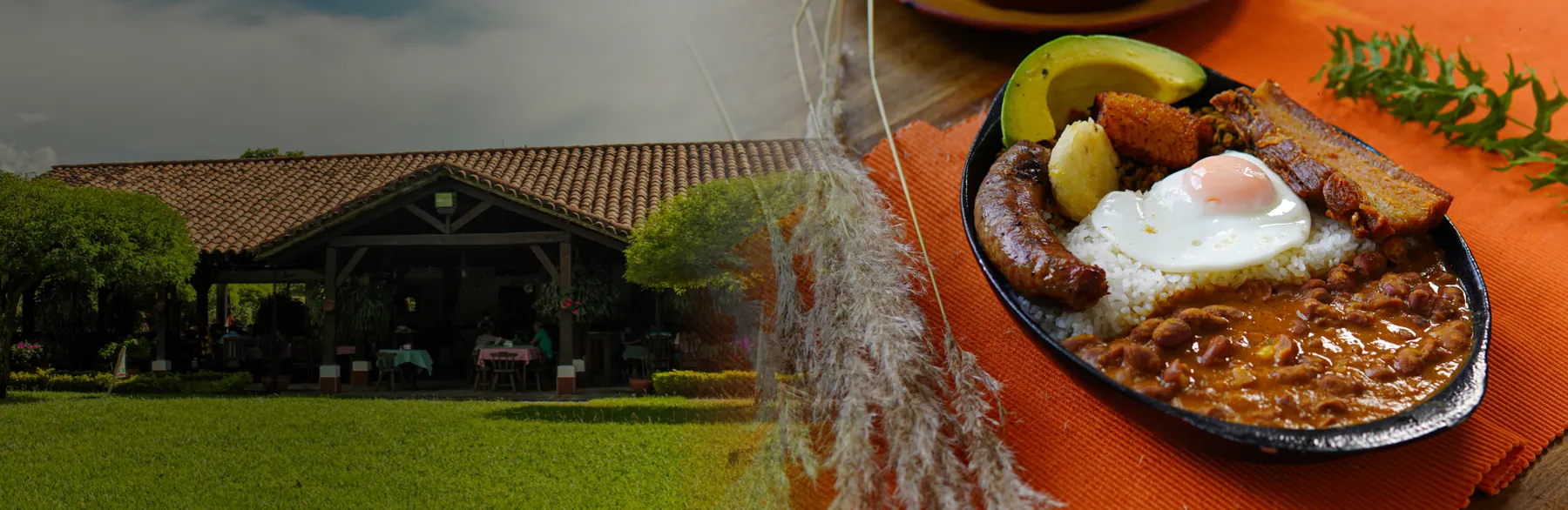 Celebración campestre montada en los jardines de Albania Restaurante