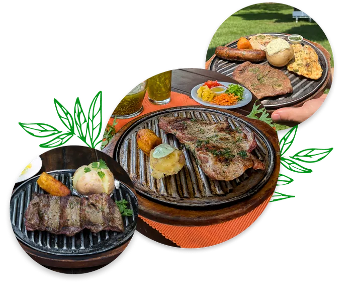 Asados al carbón en Albania Restaurante Campestre